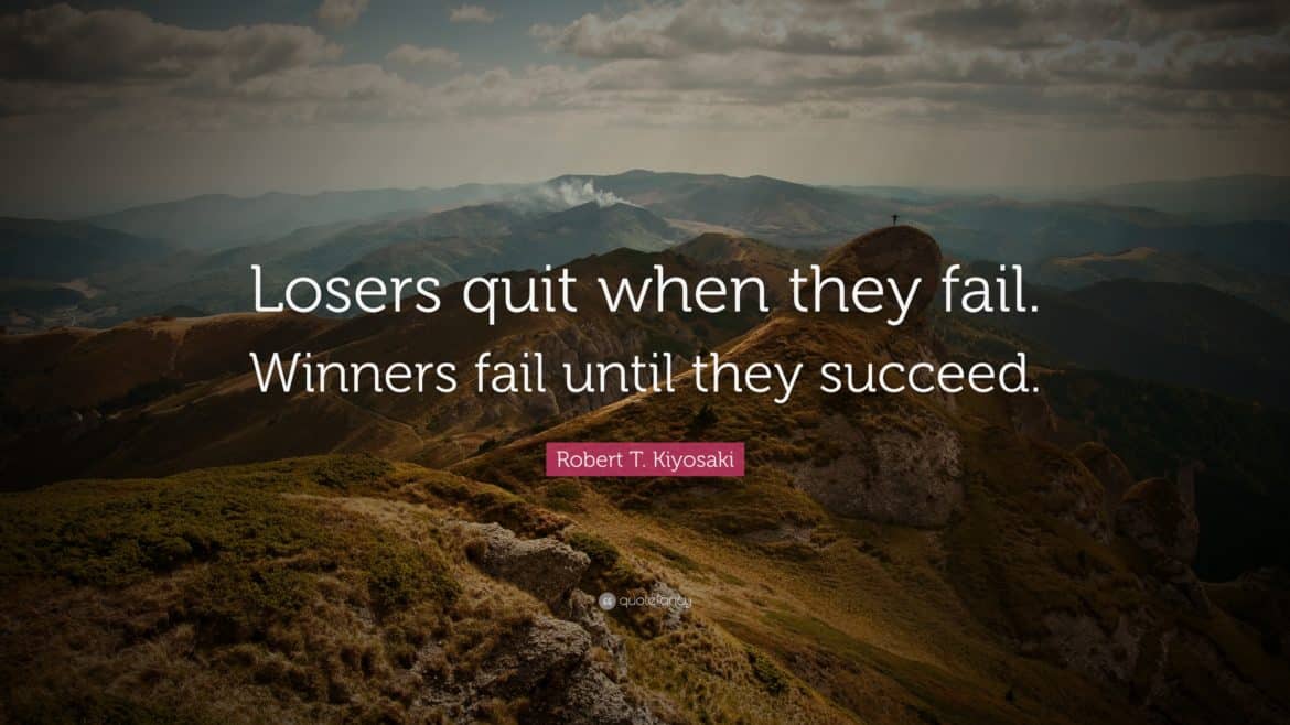 9 na 10 startupów upada - QUOTE Losers quit when they fail